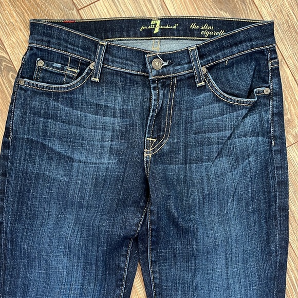 7 for all mankind The Slim Cigarette Jeans Size 27 - Picture 2 of 14
